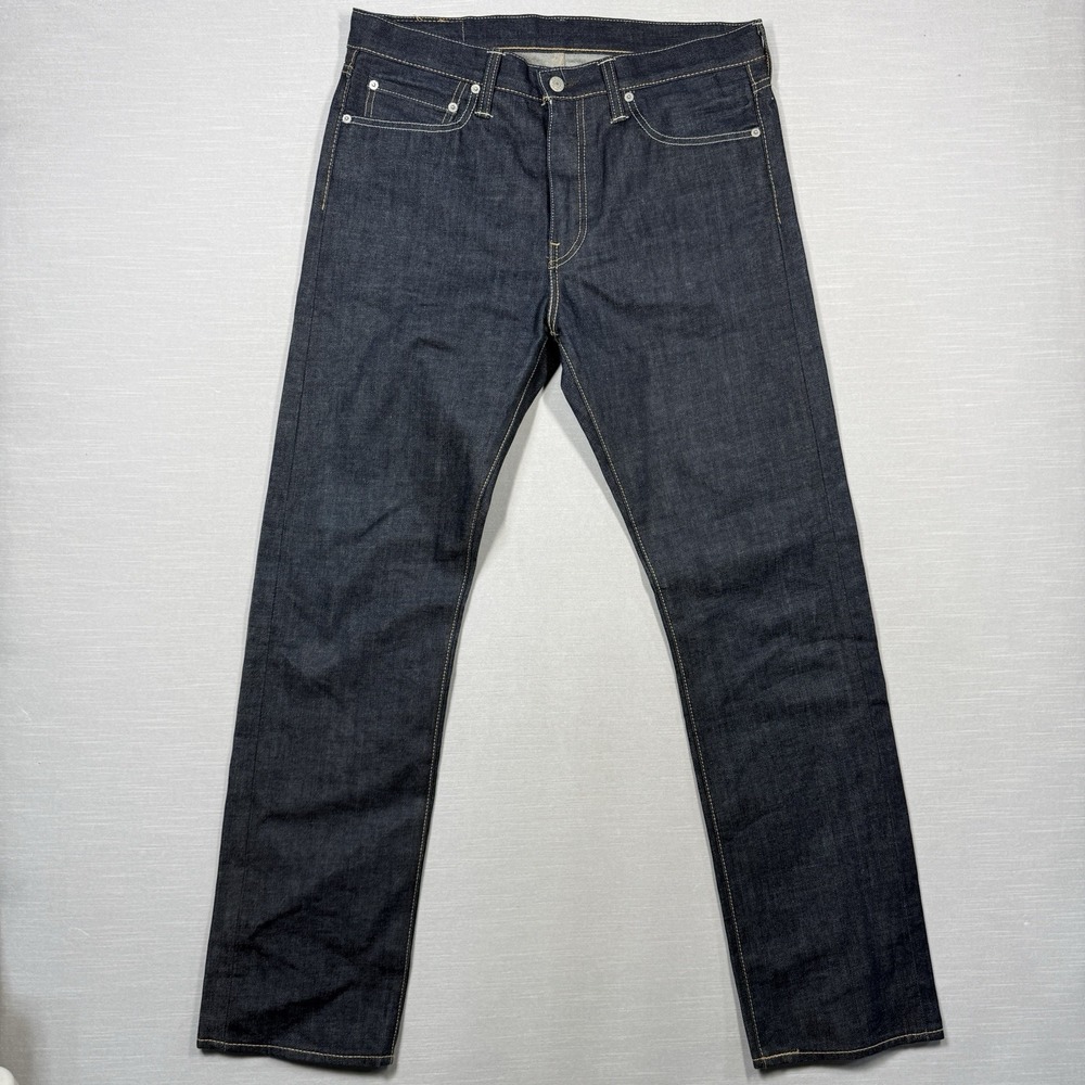 Levis 513 Jeans 34X32 Dark Wash Straight Blue Red Tab Denim